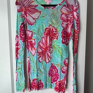 Lilly Pulitzer Floral Crew Neck Knit Sweater (Size:M)